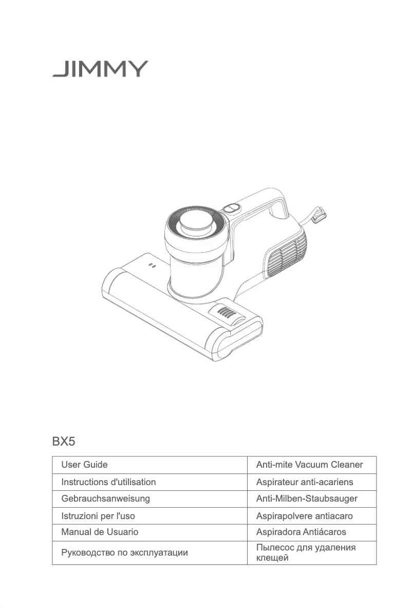Página 1 del manual Manual de usuario JIMMY Anti-mite UV BX5