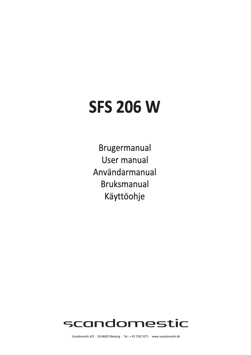 Imagen de la primera página del manual del dispositivo SFS 206 W