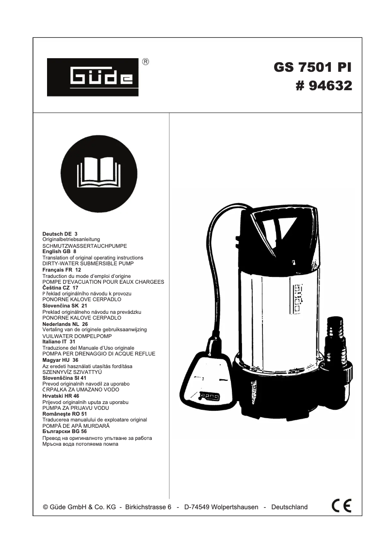 Página nº 1 - Manual de usuario Güde GS 7501 PI