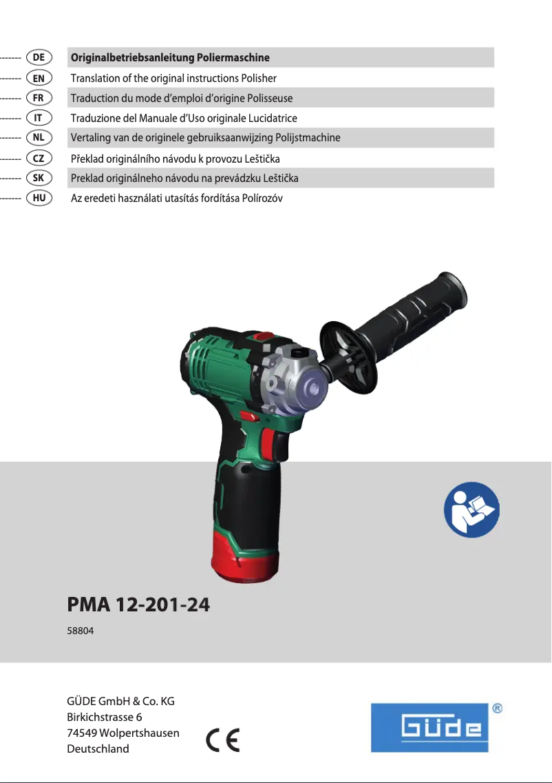 Imagen de la primera página del manual del dispositivo PMA 12-201-24
