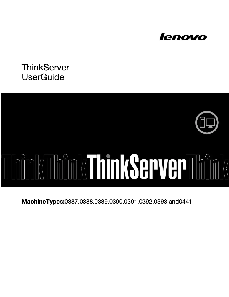Imagen de la primera página del manual del dispositivo ThinkServer TS0441