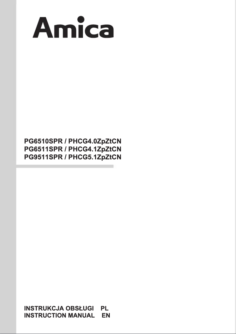 Página nº 1 - Manual de usuario Amica PG9511SPR