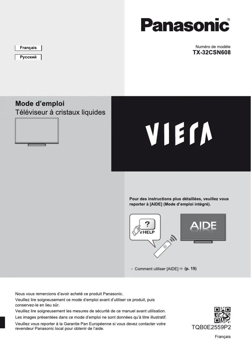 Página nº 1 - Manual de usuario Panasonic Viera TX-32CSN608