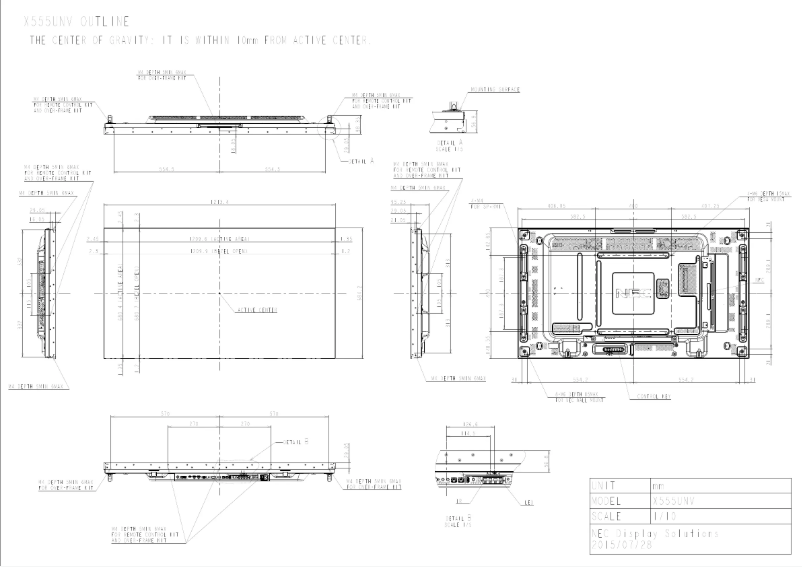 Imagen de la primera página del manual del dispositivo MultiSync X555UNV