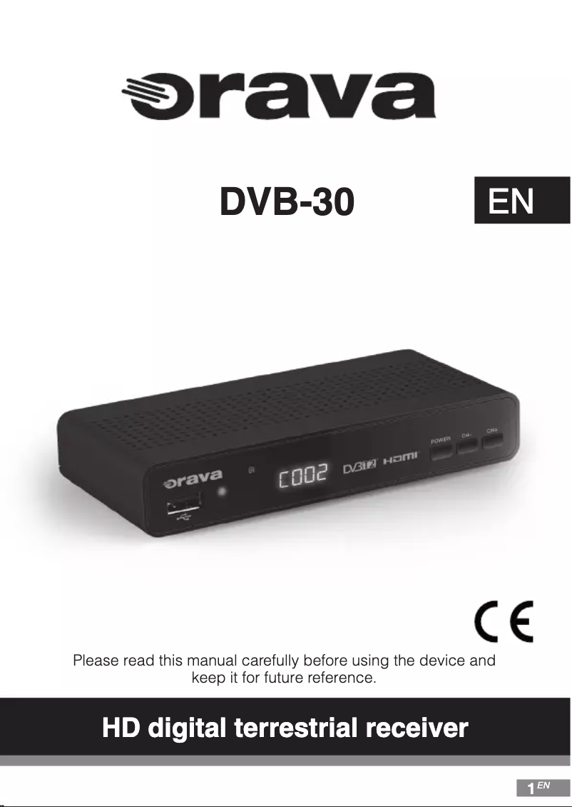 Imagen de la primera página del manual del dispositivo DVB-30