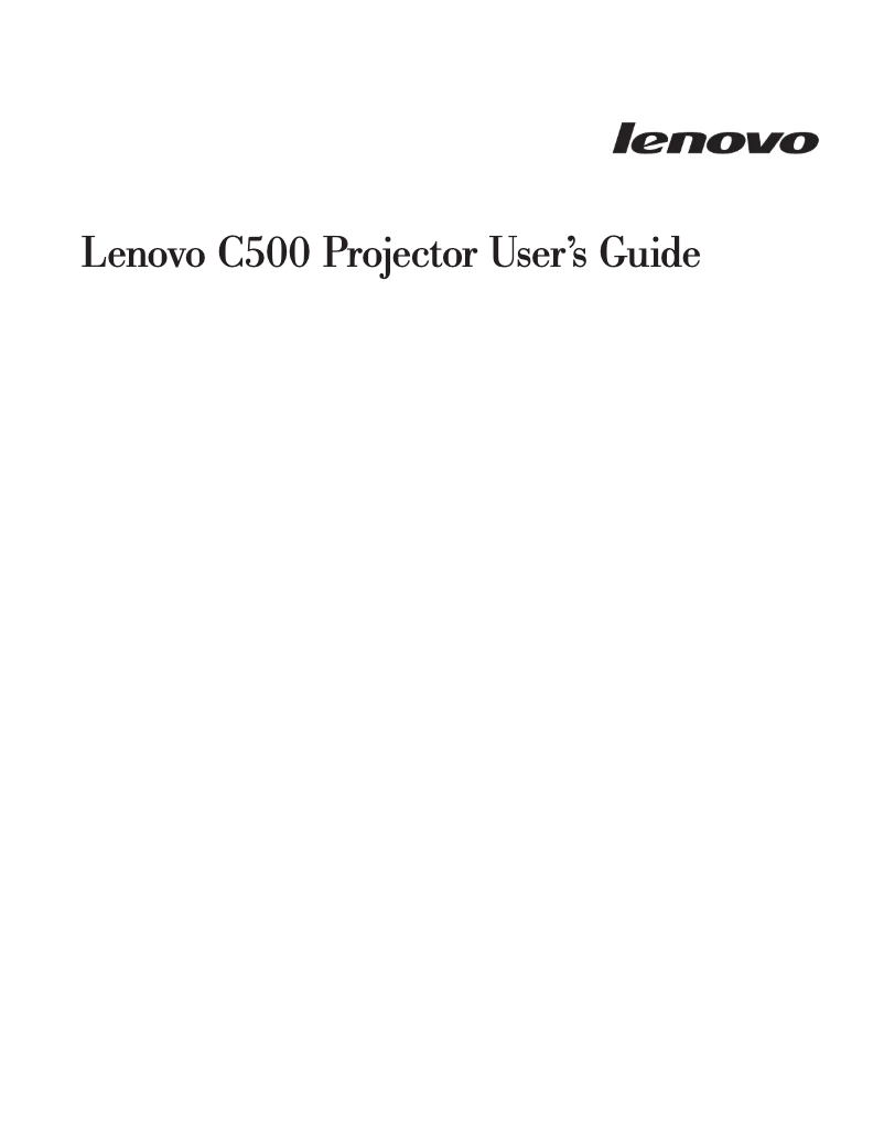 Imagen de la primera página del manual del dispositivo ThinkVision C500