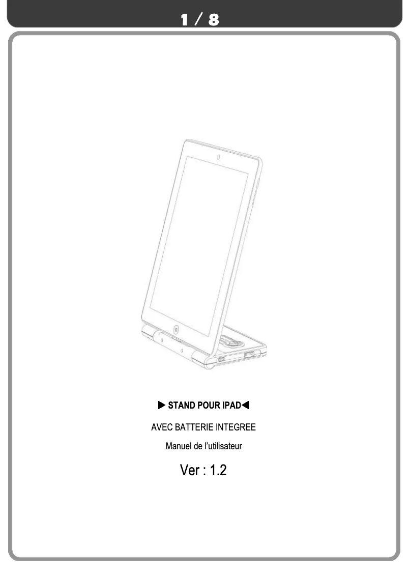Imagen de la primera página del manual del dispositivo ACC-IPAD22