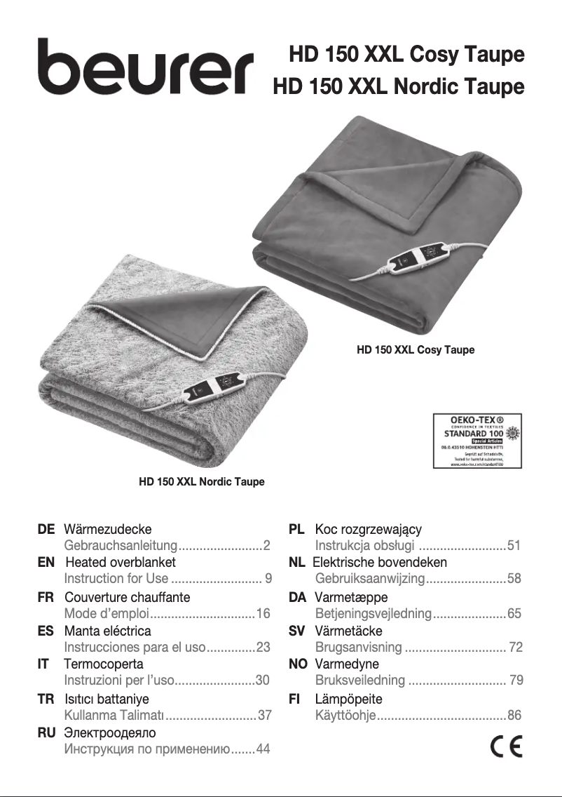 Imagen de la primera página del manual del dispositivo HD 150 XXL