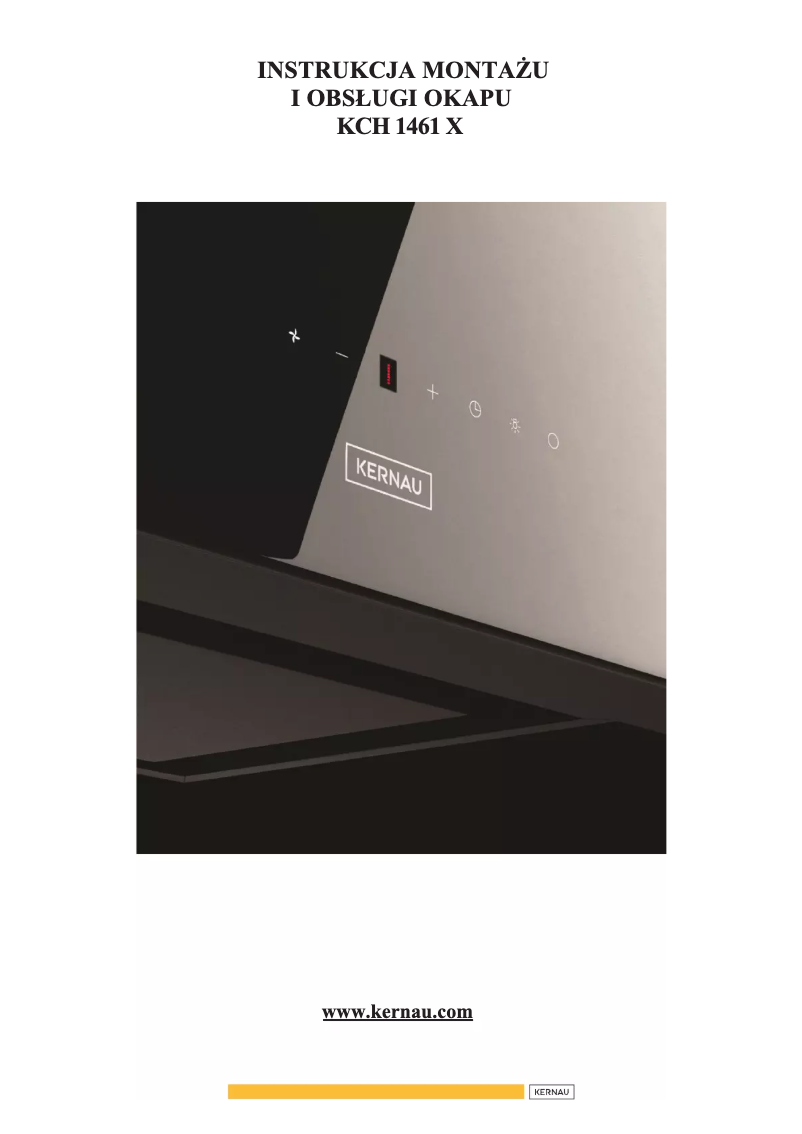 Imagen de la primera página del manual del dispositivo KCH 1461 X