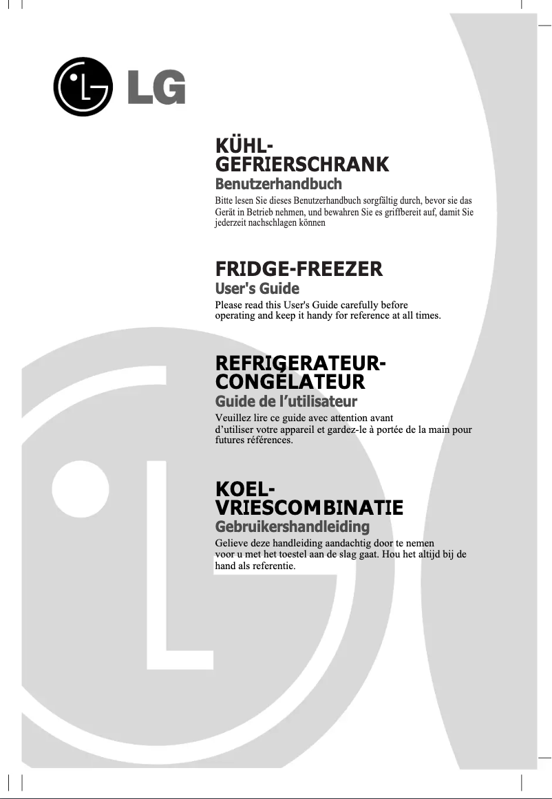 Página nº 1 - Manual de usuario LG GR-B459BSGW