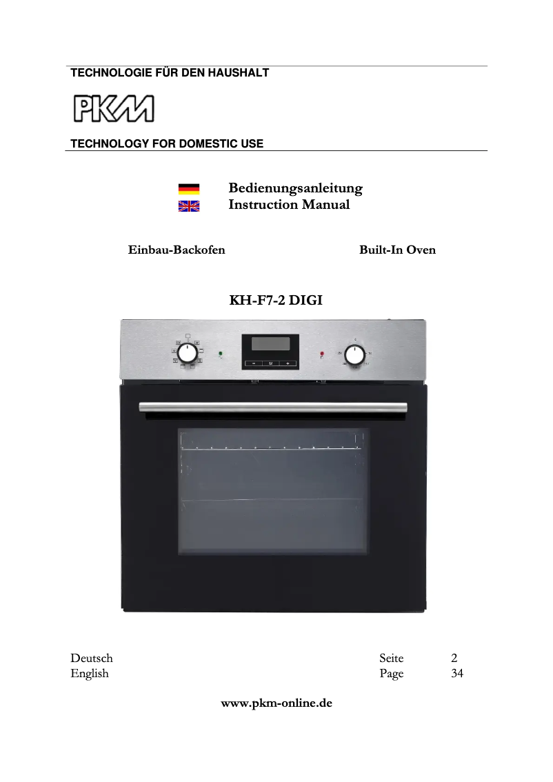 Página nº 1 - Manual de usuario PKM KH-F7-2 Digi