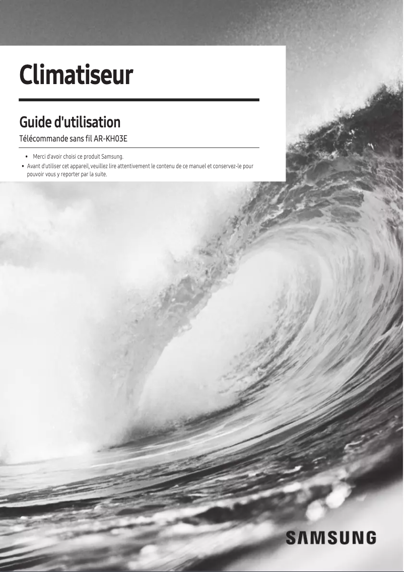 Imagen de la primera página del manual del dispositivo AR-KH03E