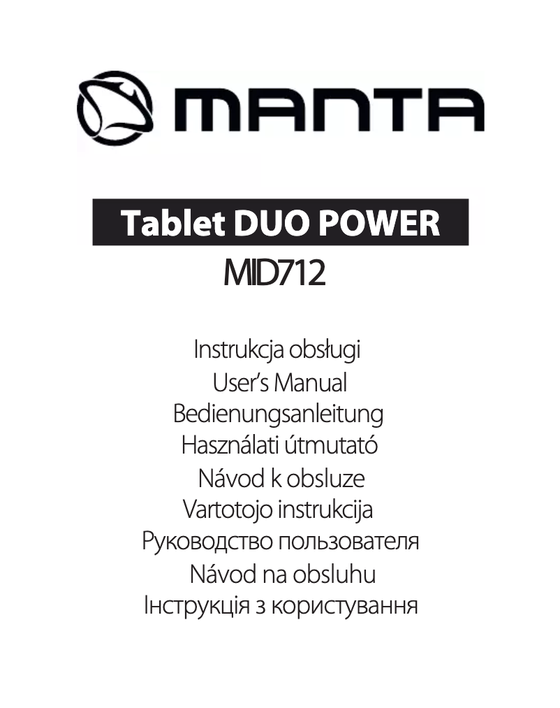 Página 1 del manual Manual de usuario Manta Duo Power MID712
