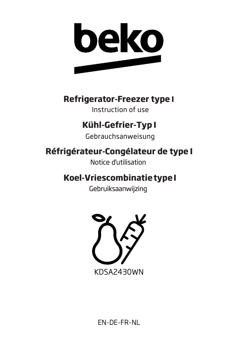 Imagen de la primera página del manual del dispositivo KDSA2430WN