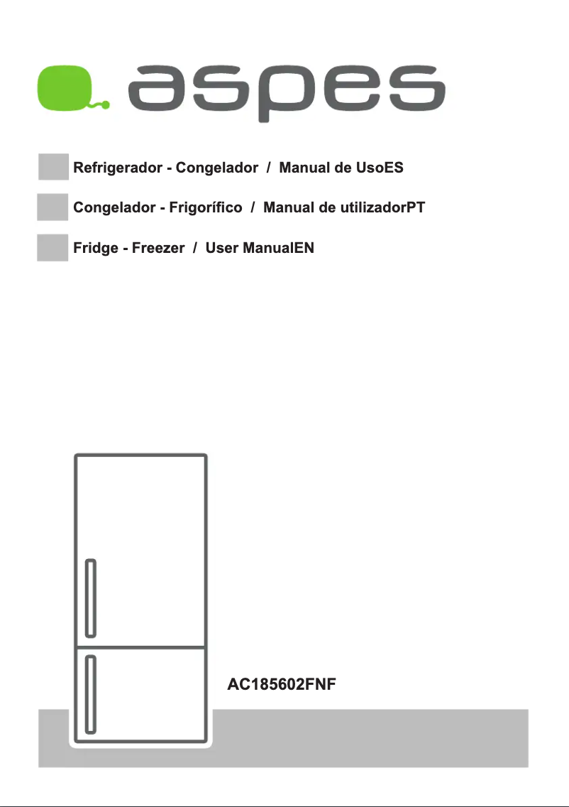 Página 1 del manual Manual de usuario Aspes AC185602FNF
