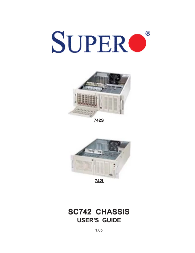 Imagen de la primera página del manual del dispositivo SuperChassis 742i-420