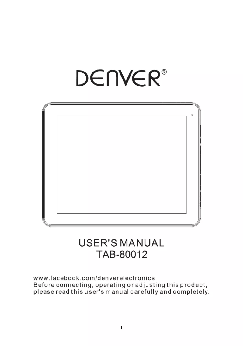 Imagen de la primera página del manual del dispositivo TAB-80012