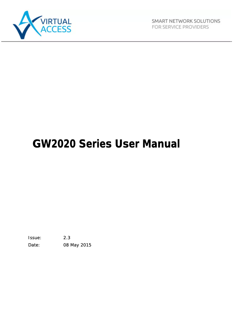 Imagen de la primera página del manual del dispositivo GW2021