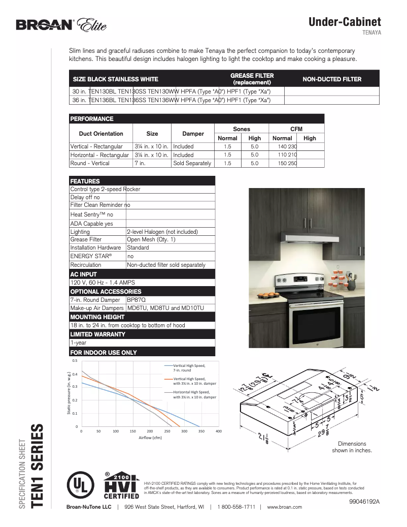 Imagen de la primera página del manual del dispositivo TEN130BL