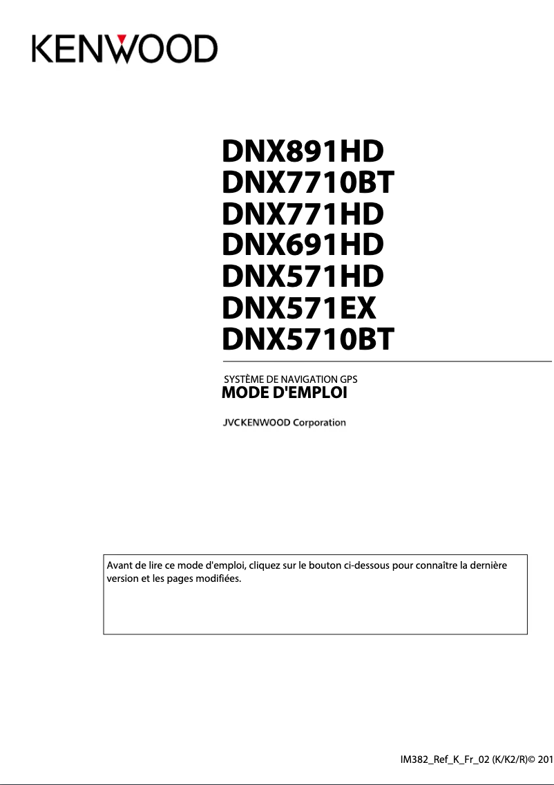 Imagen de la primera página del manual del dispositivo DNX571HD