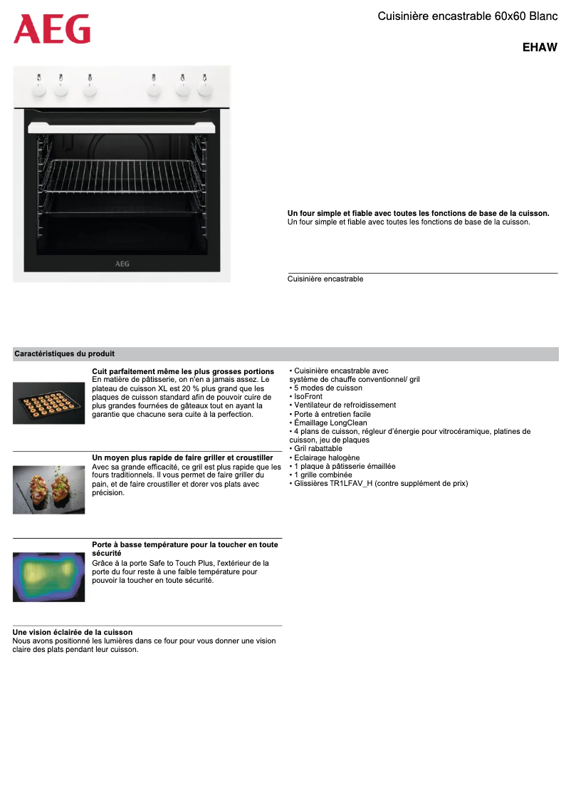 Página nº 1 - Ficha técnica AEG EHAW