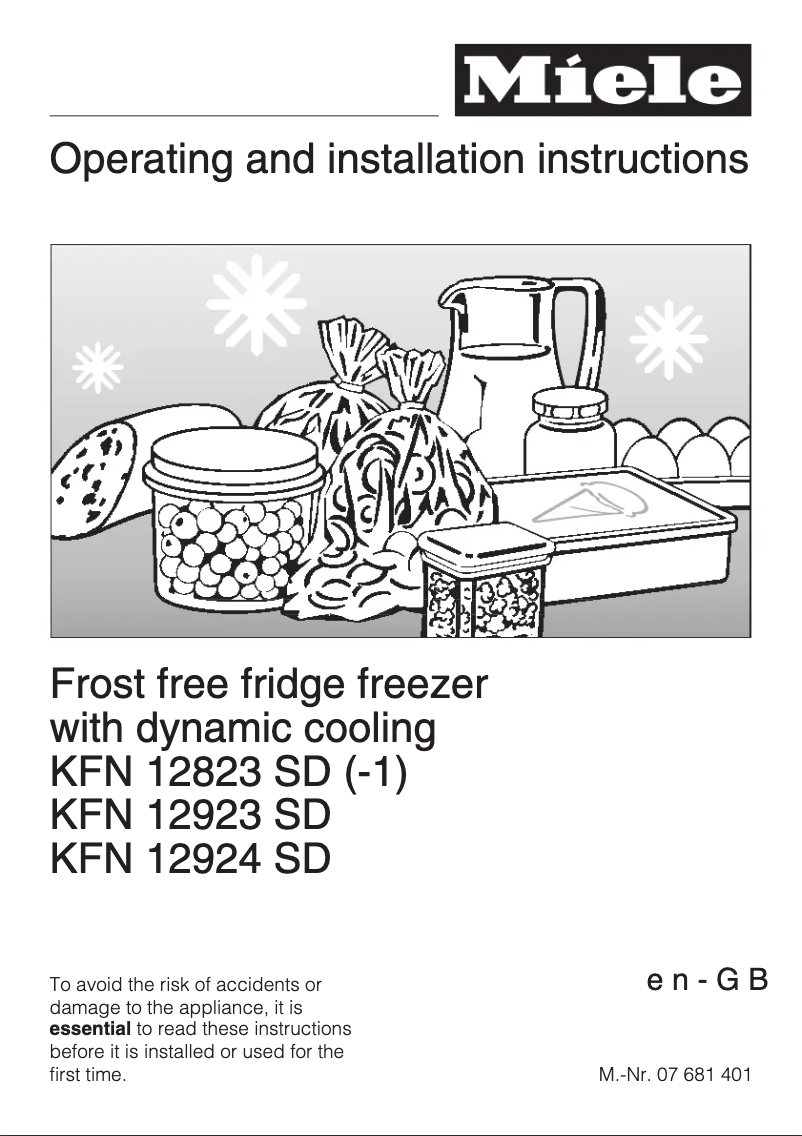 Imagen de la primera página del manual del dispositivo KFN 12823 SDed