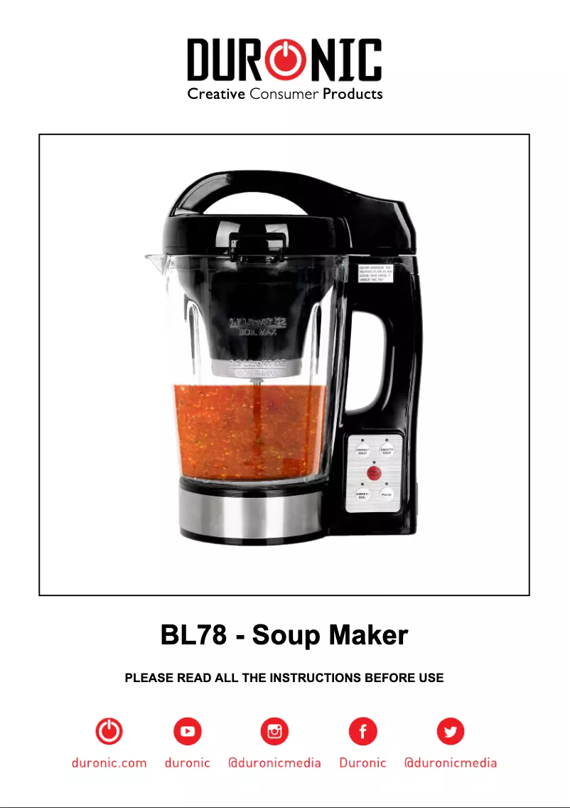 Página nº 1 - Manual de usuario Duronic BL78