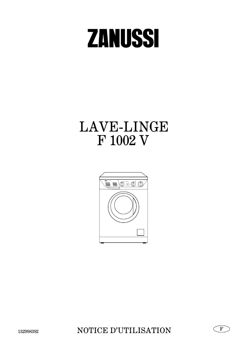 Imagen de la primera página del manual del dispositivo F 1002 V