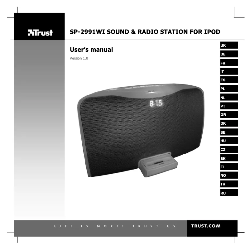 Página 1 del manual Manual de usuario Trust SoundForce SP-2991Wi