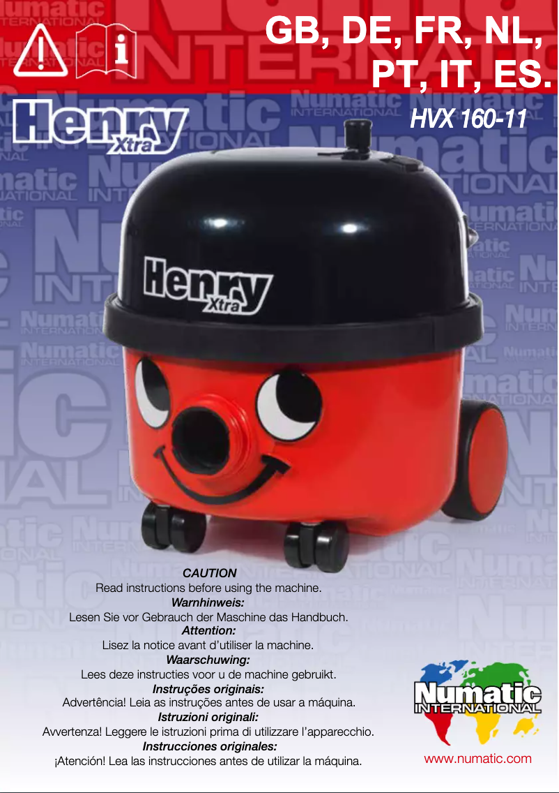 Página 1 del manual Manual de usuario Numatic Henry Xtra HVX160-11