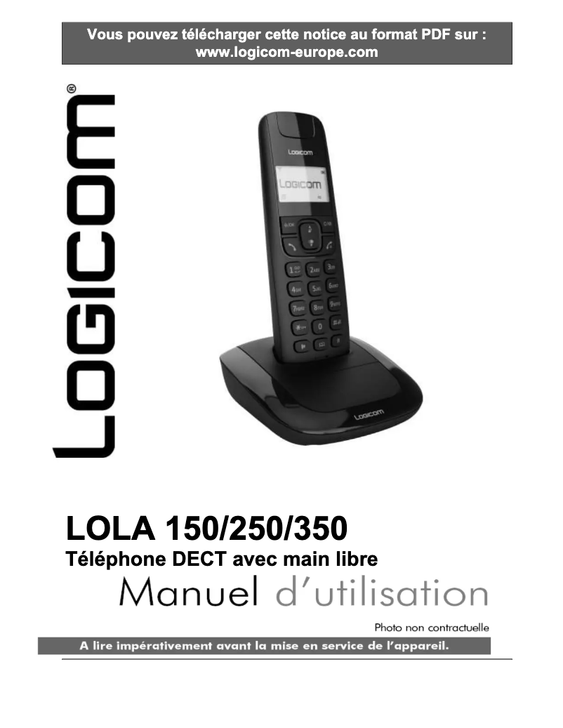 Página nº 1 - Manual de usuario Logicom Lola 150