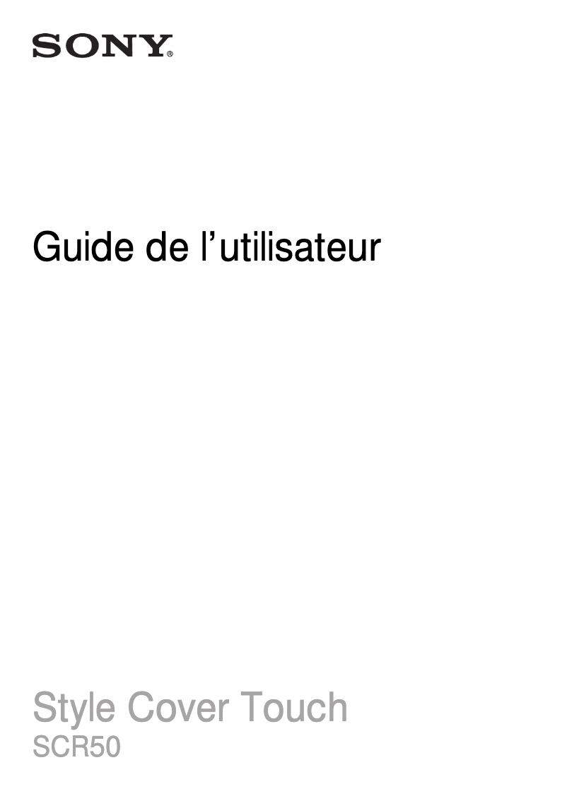 Imagen de la primera página del manual del dispositivo SCR50