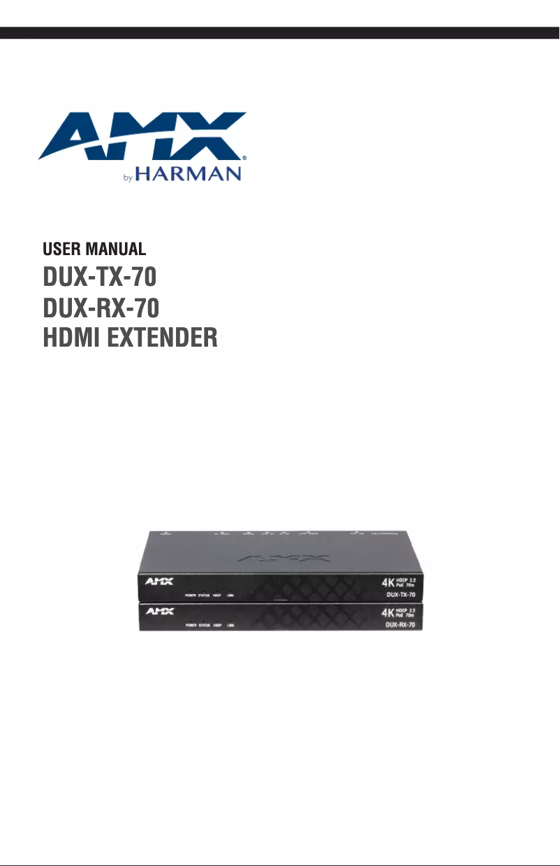 Imagen de la primera página del manual del dispositivo DUX-TX-70