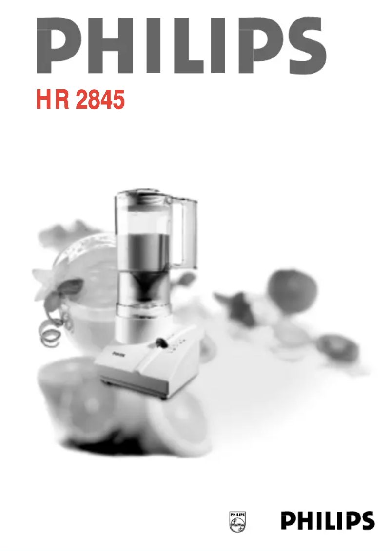 Imagen de la primera página del manual del dispositivo HR2845