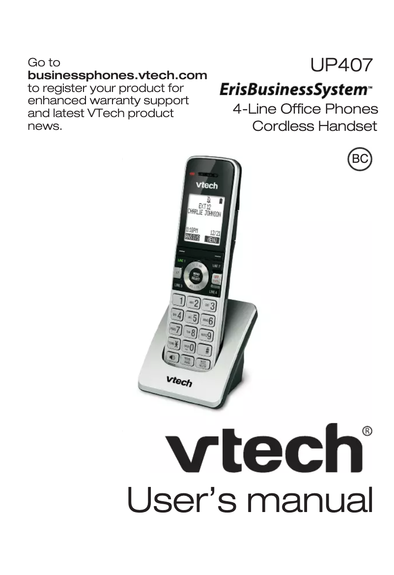 Página 1 del manual Manual de usuario Vtech ErisBusinessSystem