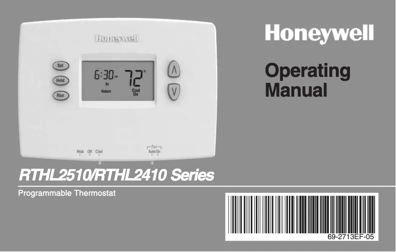 Página 1 del manual Manual de usuario Honeywell RTH2410B1019/E1