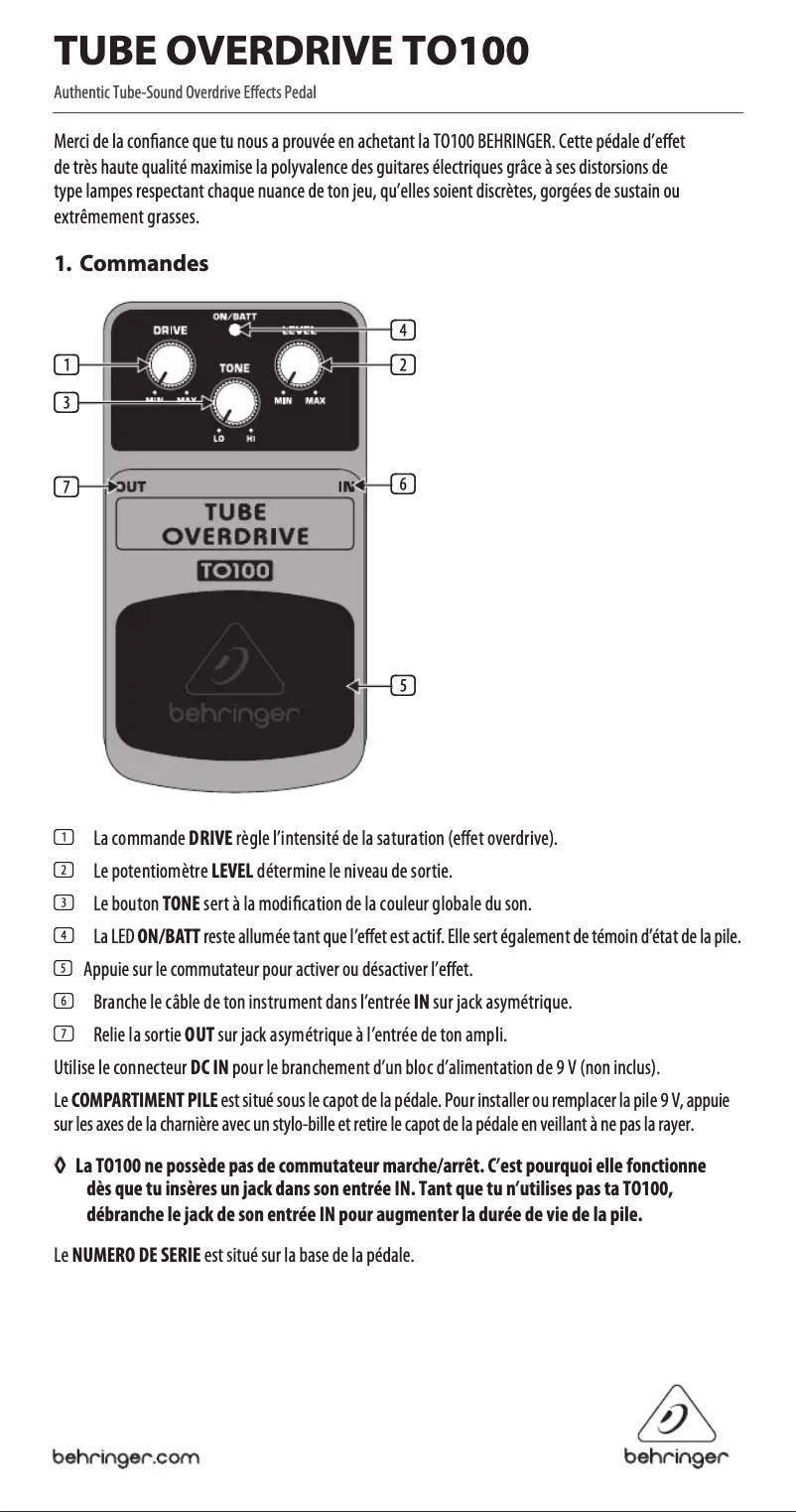 Imagen de la primera página del manual del dispositivo TO100