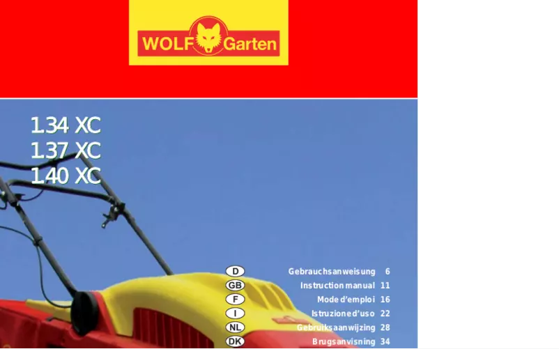 Página 1 del manual Manual de usuario Wolf Garten 1.40 XC