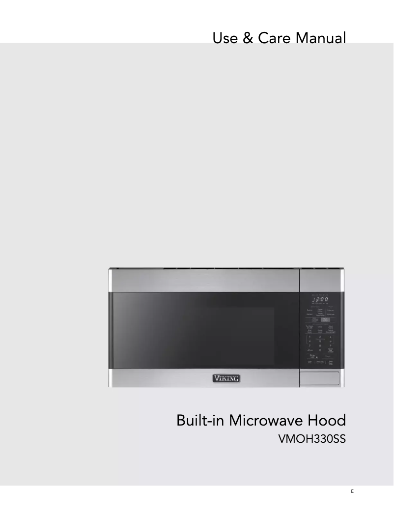 Página 1 del manual Manual de uso y mantenimiento Viking VMOH330SS