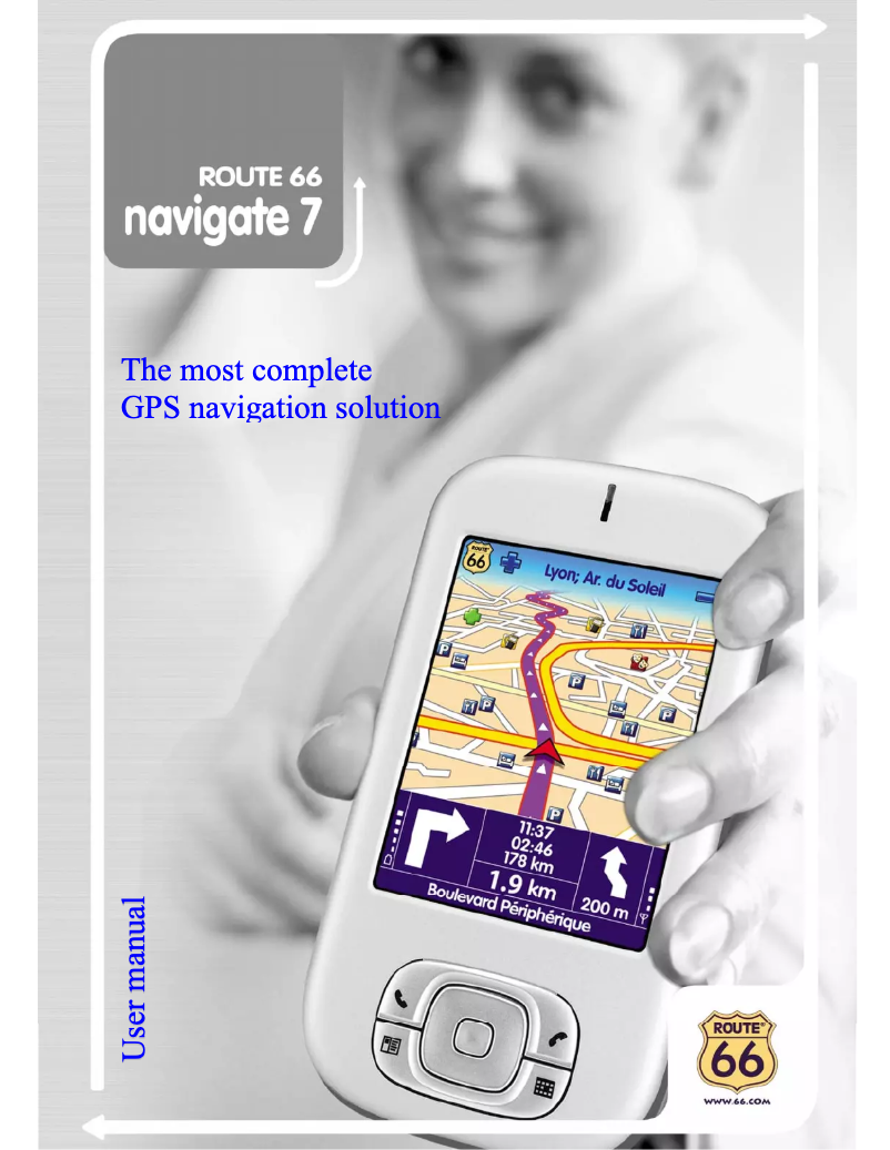 Imagen de la primera página del manual del dispositivo Route 66 Navigate 7