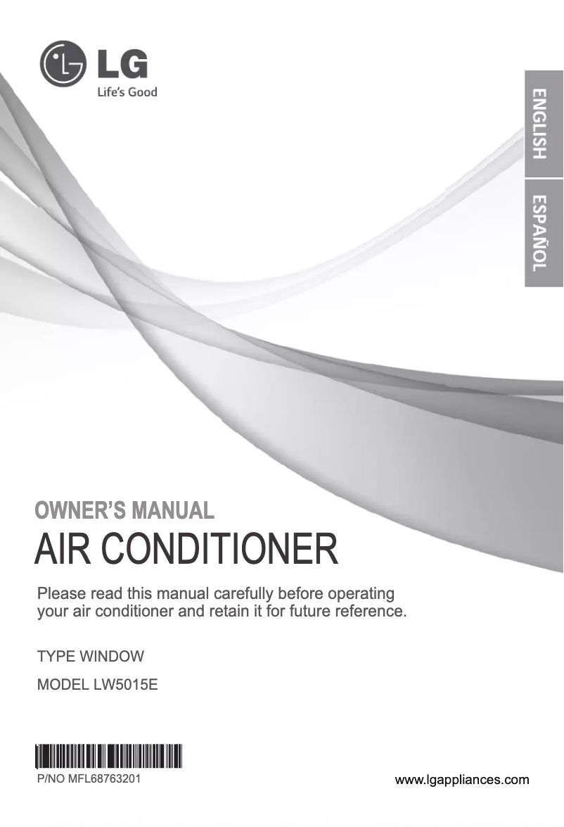 Imagen de la primera página del manual del dispositivo LW5015E