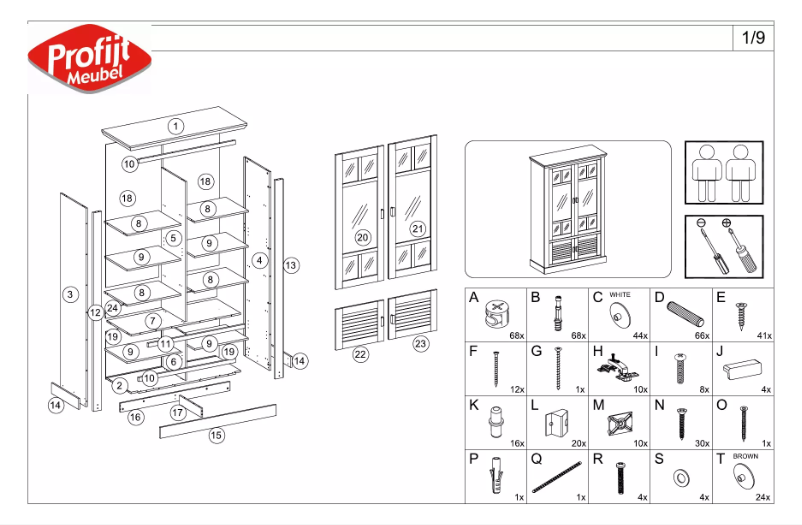 Página 1 del manual Manual de usuario Profijt Meubel Olary