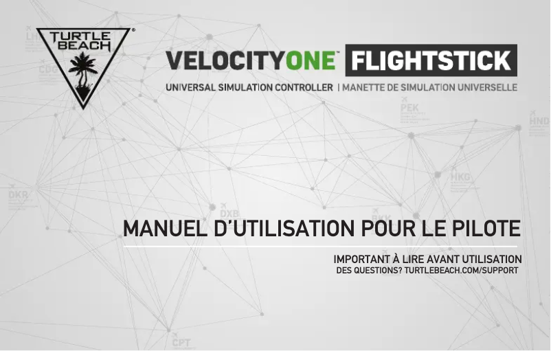 Imagen de la primera página del manual del dispositivo VelocityOne Flightstick