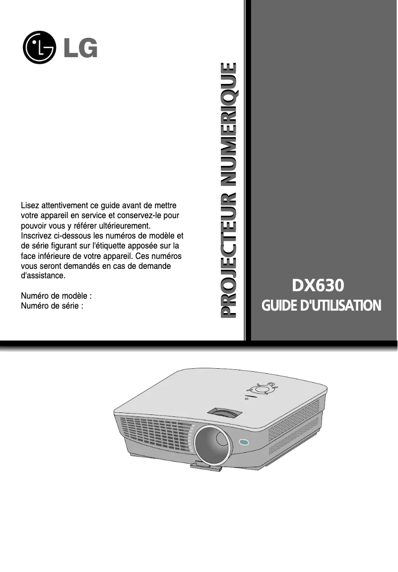 Imagen de la primera página del manual del dispositivo DX630