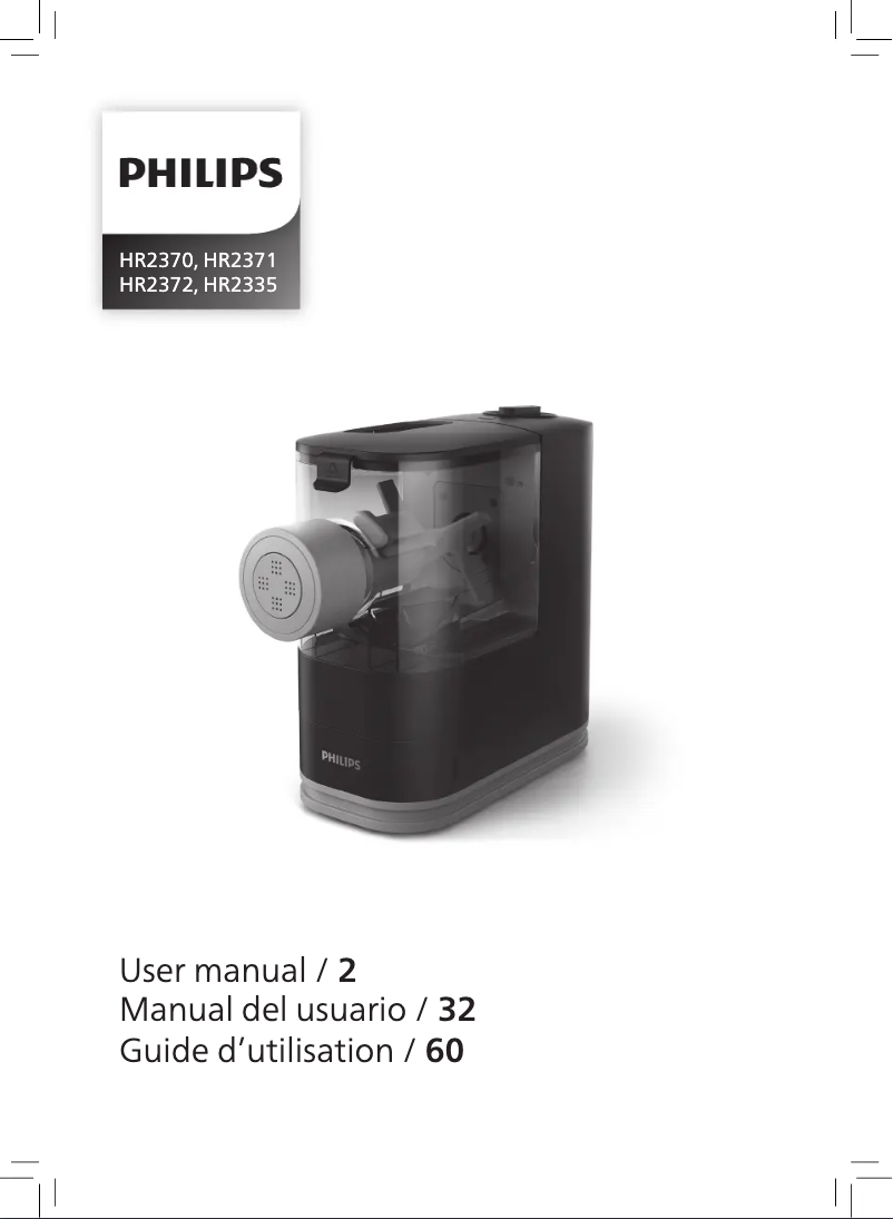 Página 1 del manual Manual de usuario Philips Viva Collection HR2372