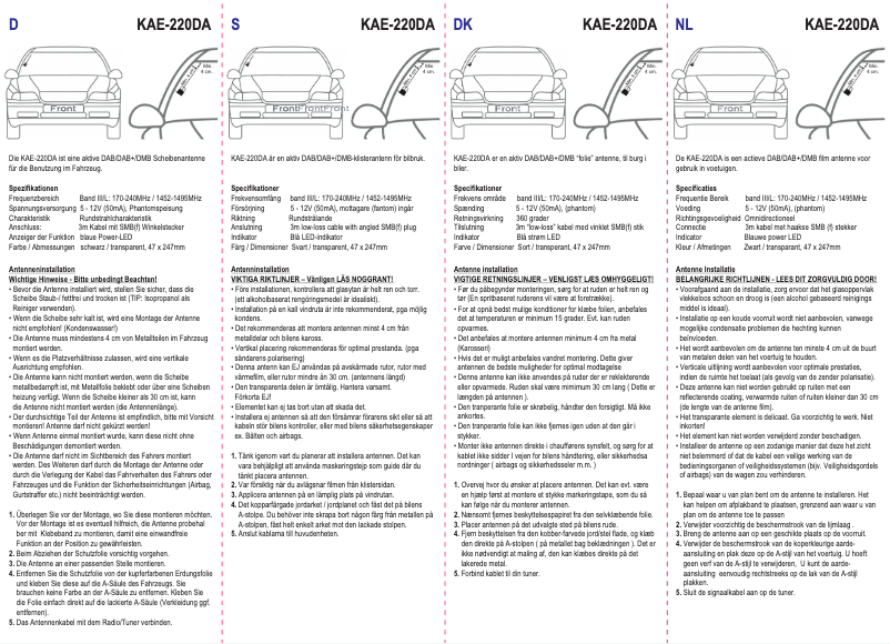 Página 1 del manual Manual de usuario Alpine KAE-220DA