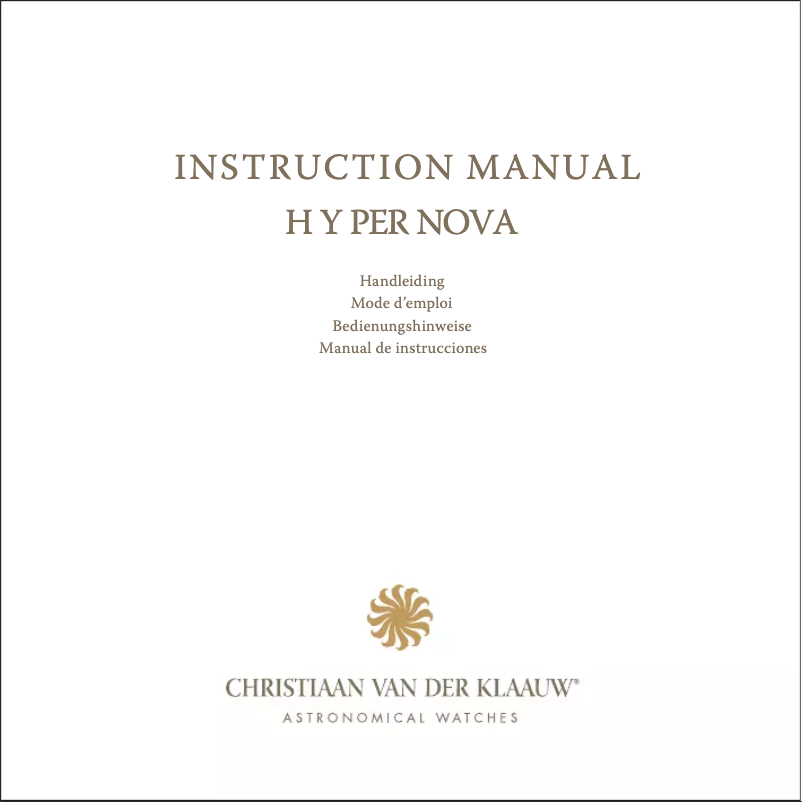 Página nº 1 - Manual de usuario Christiaan van der Klaauw Hypernova CKHN3326
