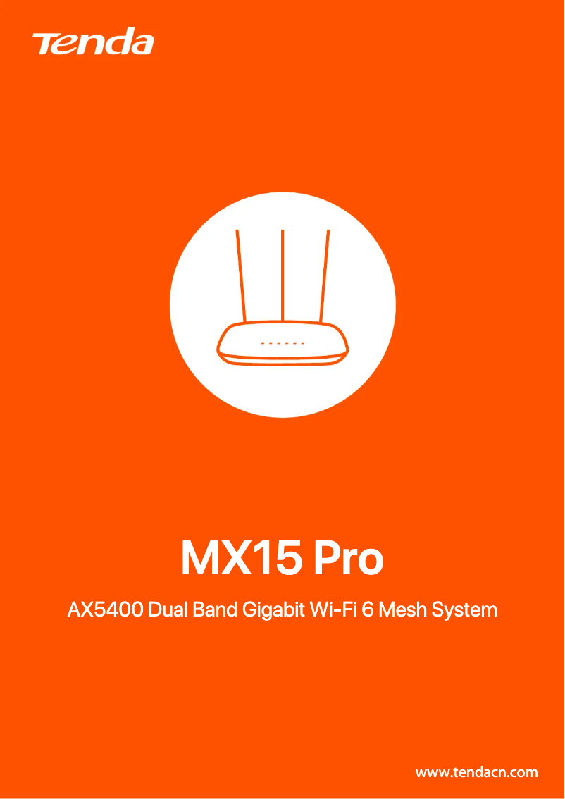 Página 1 del manual Ficha técnica Tenda MX15 Pro