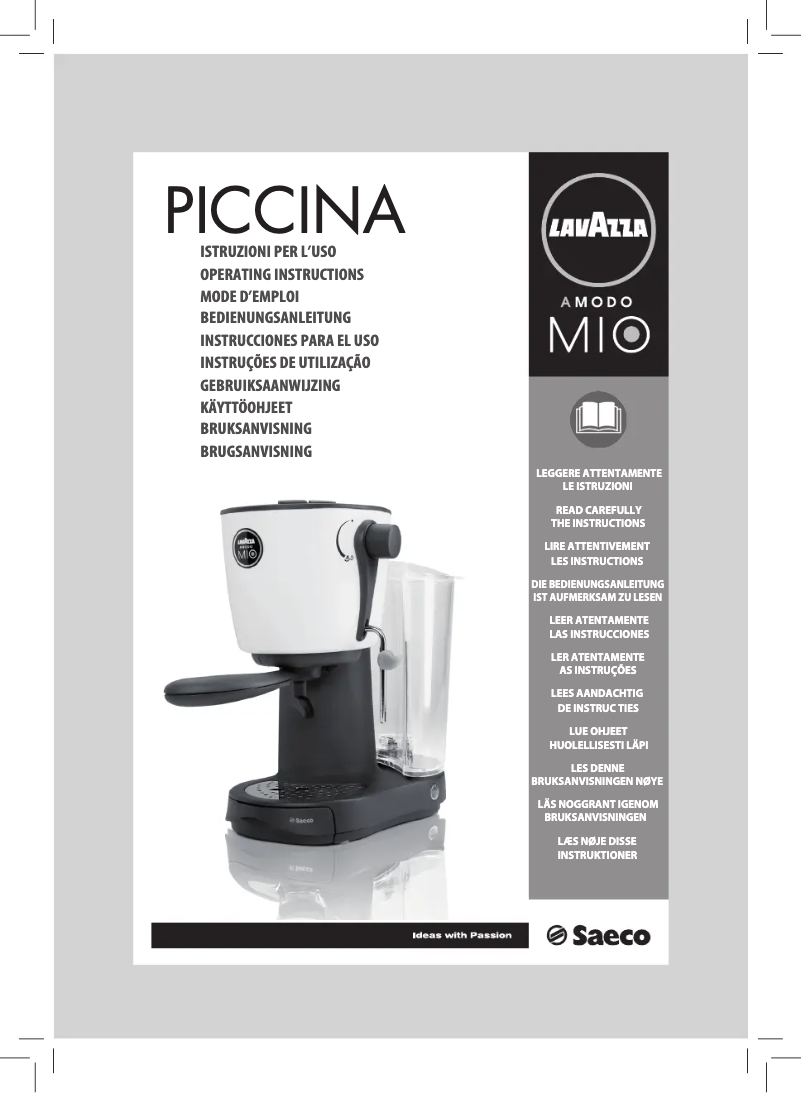 Página 1 del manual Manual de usuario Philips Saeco Lavazza A Modo Mio Piccina RI9585