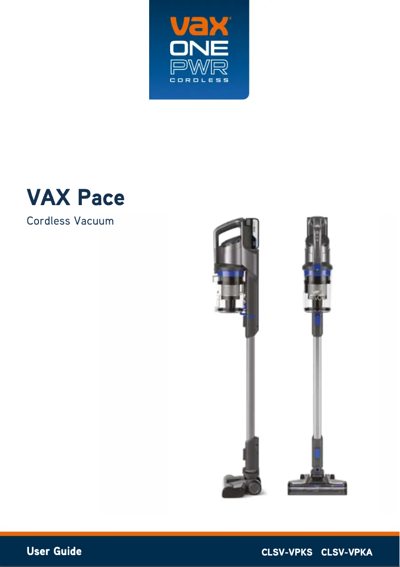 Imagen de la primera página del manual del dispositivo ONEPWR Pace CLSV-VPKS